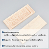 Natural Solid Wood Carved Onlay Applique Craft WOOD-FH0001-11-2