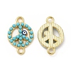 Alloy Enamel Connector Charms FIND-H039-11G-B-1