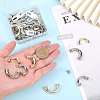 CHGCRAFT 16 Sets 4 Style Alloy U Shape Rings Clasps FIND-CA0007-05-3