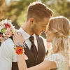 2Pcs 2 Style Silk Cloth & Plastic Imitation Flower Corsage Boutonniere & Wrist Corsage JEWB-CP0001-27B-4