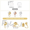   24Pcs 3 Color Brass Micro Pave Cubic Zirconia Clip-on Earrings Finding KK-PH0001-94-4