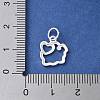 925 Sterling Silver Chinese Zodiac Outline Charms STER-P066-02S-12-3