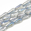 Electroplate Glass Beads Strands EGLA-Q099-C08-1