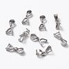 Platinum Plated Brass Ice Pick Pinch Bails X-KK06-1