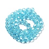 Electroplate Transparent Glass Beads Strands EGLA-A035-T8mm-A08-2