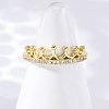 Brass Micro Pave Clear Cubic Zirconia Cuff Rings RJEW-M066-02G-1