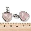 Natural Rose Quartz Pendants G-I358-A22-3