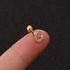 316L Surgical Stainless Steel Micro Pave Clear Cubic Zirconia Cartilage Earrings WG3A850-06-1