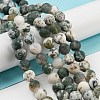 Natural Tree Agate Frosted Agate Round Gemstone Beads Strands X-G-O151-01-8mm-4