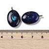 Dyed Natural Lapis Lazuli & Cubic Zirconia Pendants G-Z076-01G-08-3