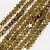 Electroplate Non-magnetic Synthetic Hematite Beads Strands G-J173-6x6mm-03-1