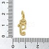 Brass Micro Pave Cubic Zirconia Pendants KK-M273-01G-G-3