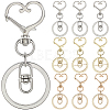 18Pcs 3 Style Alloy Keychain Clasps KEYC-SP0001-49B-1