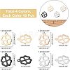 40Pcs 4 Colors 304 Stainless Steel Charms STAS-UN0030-85-2