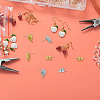 48Pcs 6 Style Half Round & Bowknot & Rectangle Alloy Stud Earring Findings FIND-DC0003-22-6