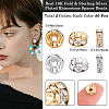 100Pcs 2 Colors Brass with Rhinestone Spacer Beads KK-BBC0015-99-2