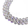 Electroplate Transparent Glass Beads Strands EGLA-N002-34B-C06-3