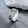 201 Stainless Steel Scale Pattern Finger Rings for Men FS-WGDD078-05-3