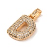 Brass Micro Pave Cubic Zirconia Pendants KK-C076-29D-G01-2