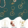 18Pcs Alloy Keychain Clasps KEYC-SC0001-72G-5