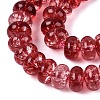Crackle Transparent Glass Beads Strands GLAA-N074-02A-08-3