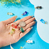 8Pcs Handmade Dichroic Foil Lampwork Pendants DICH-TA0001-01-6