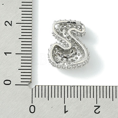 Rack Plating Brass Clear Cubic Zirconia Pendants KK-S378-01P-Z-1