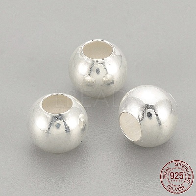 925 Sterling Silver Beads STER-S002-12-3mm-1