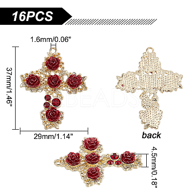 16Pcs Rack Plating Alloy Pendants FIND-DC0001-99-1