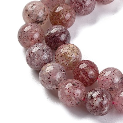 Natural Strawberry Quartz Beads Strands LS-G-J373-16-9mm-1