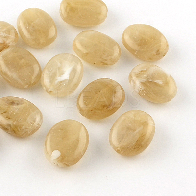 Oval Imitation Gemstone Acrylic Beads OACR-R047-25-1