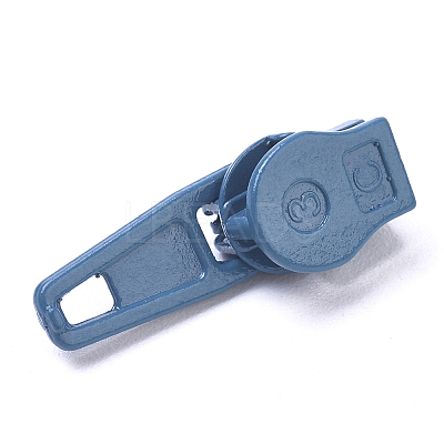 Spray Painted Alloy Replacement Zipper Sliders PALLOY-WH0067-97C-1