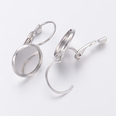 Brass Leverback Earring Findings KK-H023-N-NF-1