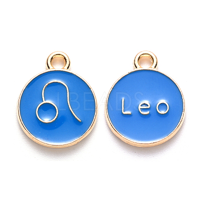 Alloy Enamel Pendants ENAM-S124-01A-02G-1