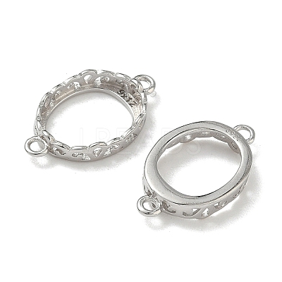 925 Sterling Silver Connector Cabochon Settings STER-NH0019-01P-01-1