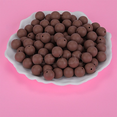 Round Silicone Focal Beads SI-JX0046A-114-1