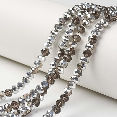 Electroplate Transparent Glass Beads Strands EGLA-A034-T3mm-M13-1