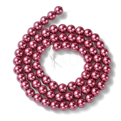 Eco-Friendly Dyed Glass Pearl Beads Strands X-HY-A008-6mm-RB027-1