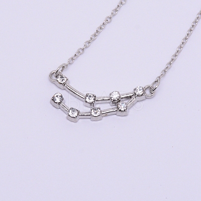Alloy Rhinestone Pendants Necklaces NJEW-WH0007-02L-1