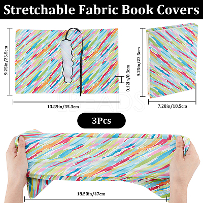 Elastic Fibre Book Covers AJEW-WH20020-032B-1