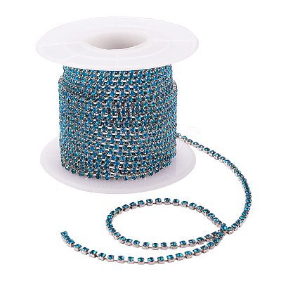 Brass Rhinestone Strass Chains CHC-R125-S6-03S-1