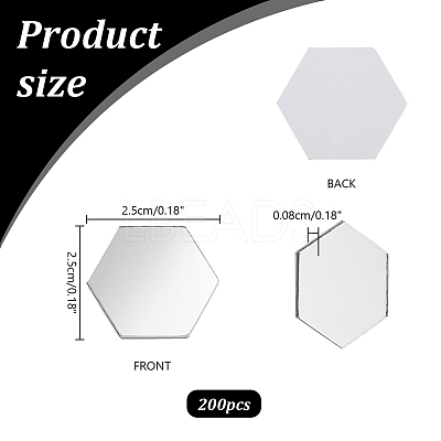 200Pcs Adhesive Acrylic Cabochons Sheets DIY-PH0022-92-1