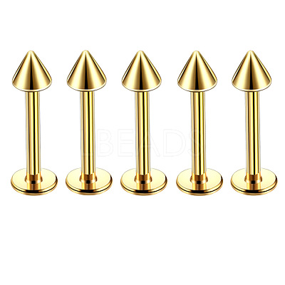 304 Stainless Steel Cone Internally Threaded Labrets for Women Men WG9B6EB-10-1