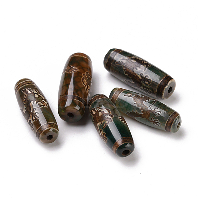 Tibetan Style dZi Beads X-TDZI-E004-10-1