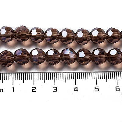 Electroplate Transparent Glass Beads Strands EGLA-A035-T8mm-A13-1
