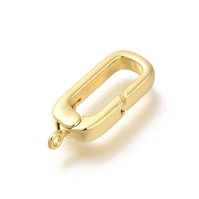 Rack Plating Oval Brass Spring Gate Rings LS-KK-Z086-53G-04-1