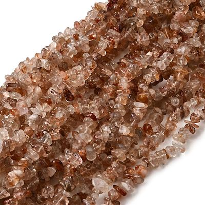 Natural Hematoid Quartz/Ferruginous Quartz Beads Strands G-H315-A05-01-1