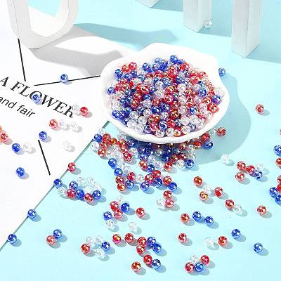 900Pcs 3 Colors Transparent Acrylic Beads MACR-FS0002-23-1