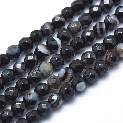Natural Agate Beads G-J371-08-4mm-1