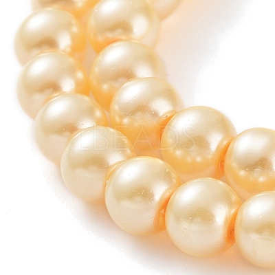 Baking Paint Pearlized Glass Pearl Round Bead Strands X-HY-Q003-6mm-61-1